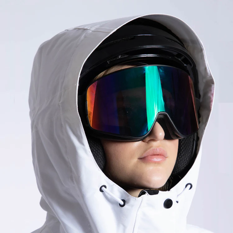 Helmet-fitted double-adjustable hood